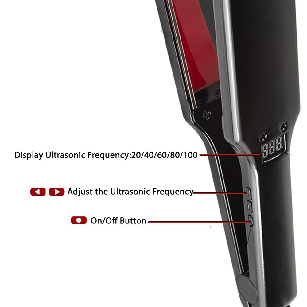 Fer de soins capillaires ultrasonique à infrarouge, récupération du traitement des cheveux endommagé