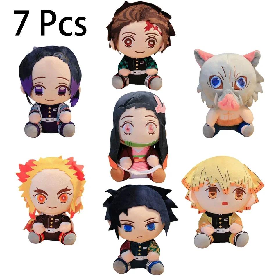 @ 20cm chaud japon démon Slayer poupées en peluche belle Anime Kimetsu No Yaiba Kamado Tanjirou Nezu