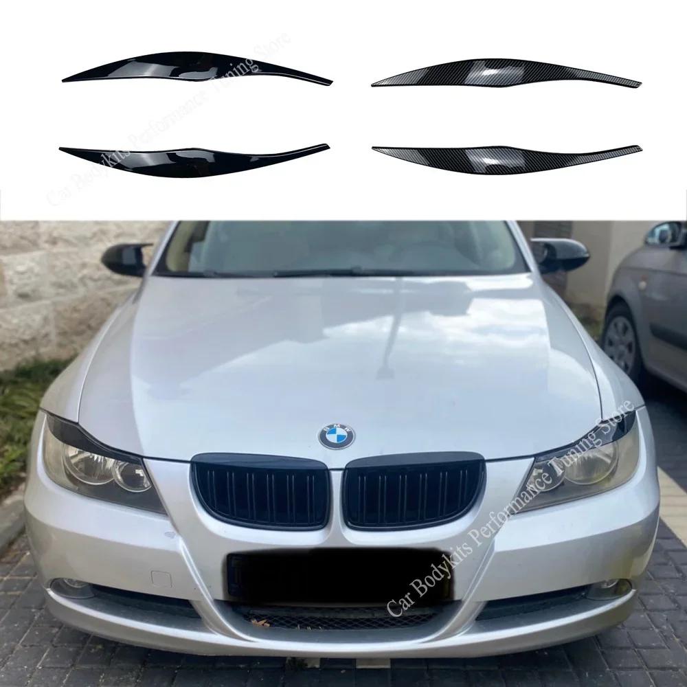 2 pièces ABS brillant phare mauvais sourcils paupières pour BMW E90 E91 série 3 318i 320i 320d 325i 