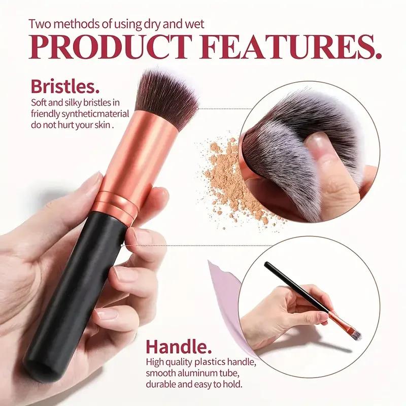 Professiona 14 pièces ensemble de pinceaux de maquillage fond de teint doux moelleux Blush poudre fa