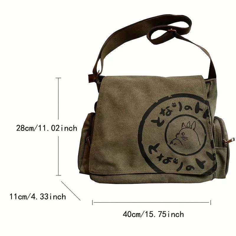 Sac à bandoulière en toile pour femmes, sac à bandoulière de grande capacité, fourre-tout messager d