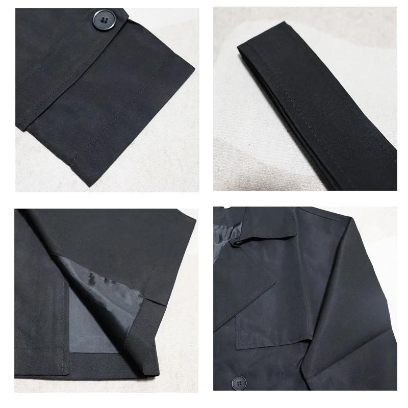 Style coréen printemps Trench manteau homme Streetwear coupe-vent Trenchcoat hommes solide affaires 