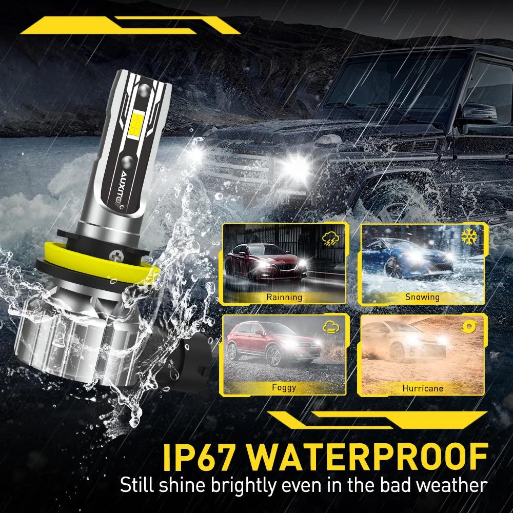 AUXITO 2 pièces H8 H11 LED ampoule antibrouillard phare de voiture H16JP HB4 9006 9005 HB3 lampe à L