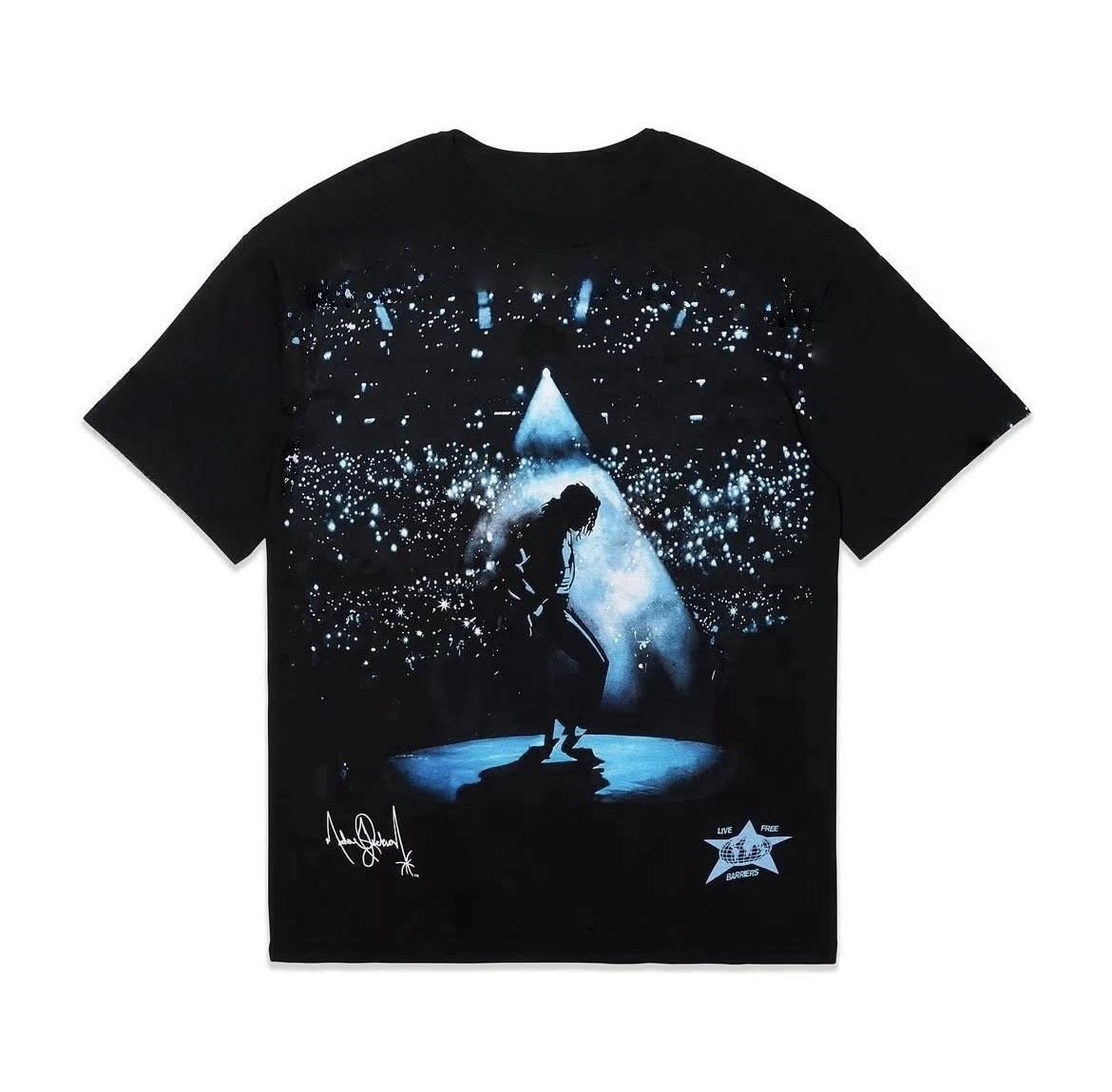 Noir ou blanc - Michael Jackson MJ nouveau t-shirt pour homme unisexe col rond 100% coton manches co