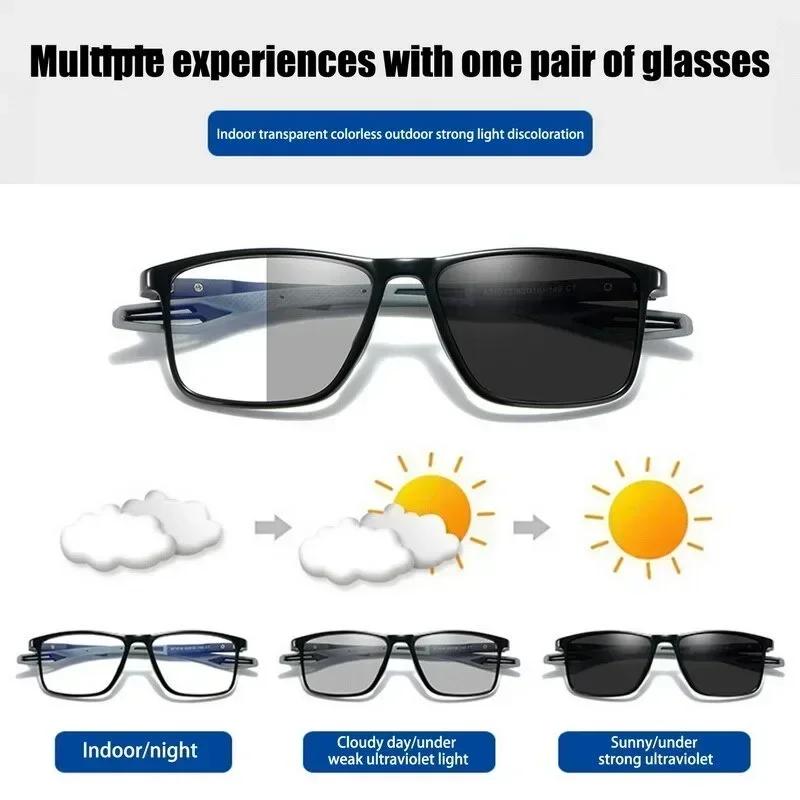 Lunettes de lecture multifocales photochromiques TR90 Anti-lumière bleue, nouvelles lunettes de spor