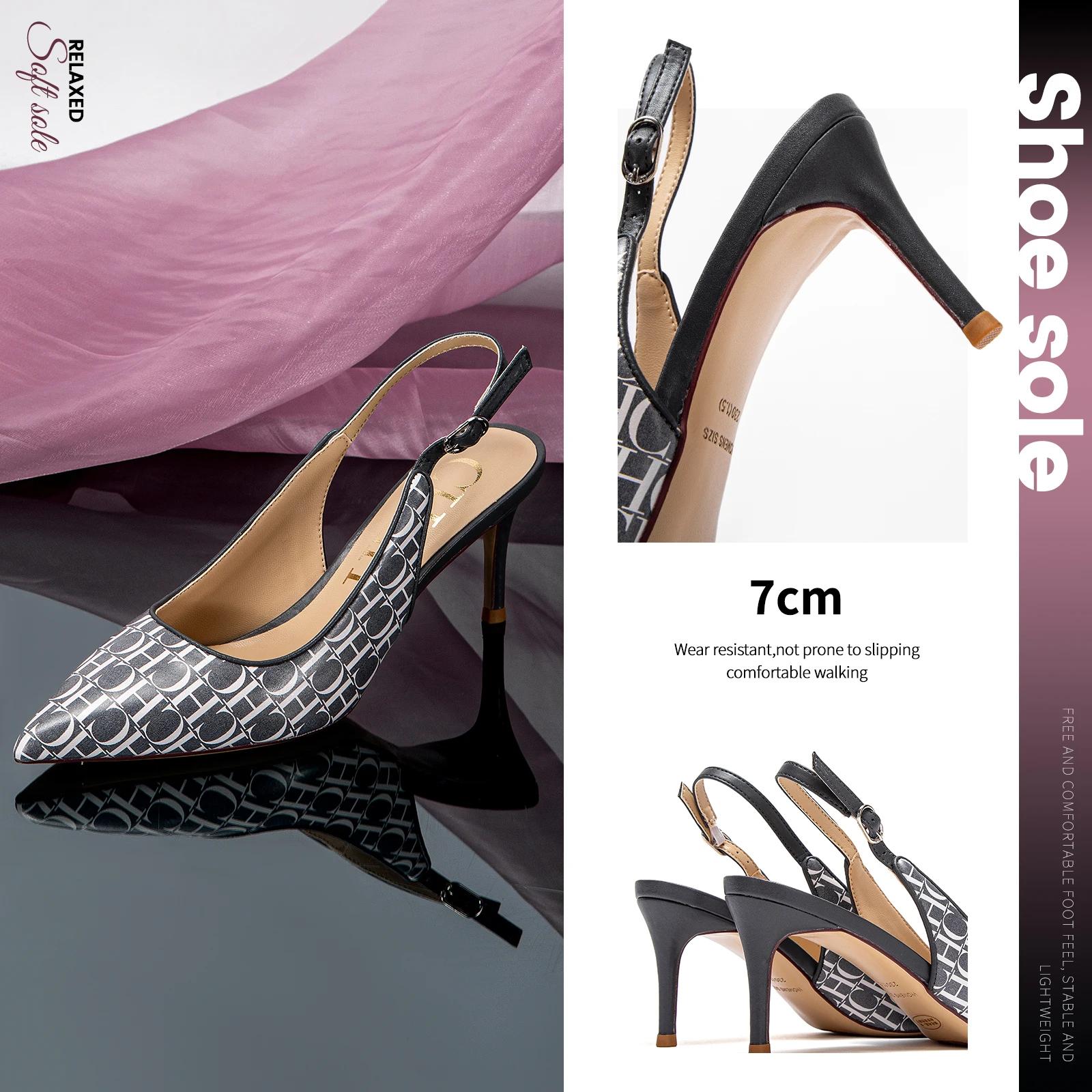 CHCH-Sandales à Talons Hauts de 7cm pour Femme, Chaussures de Soirée de Mariage