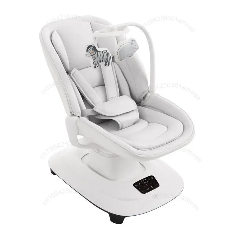 Chaise apaisante électrique pour bébé, chaise à bascule de luxe connectable à l'application 360 °   