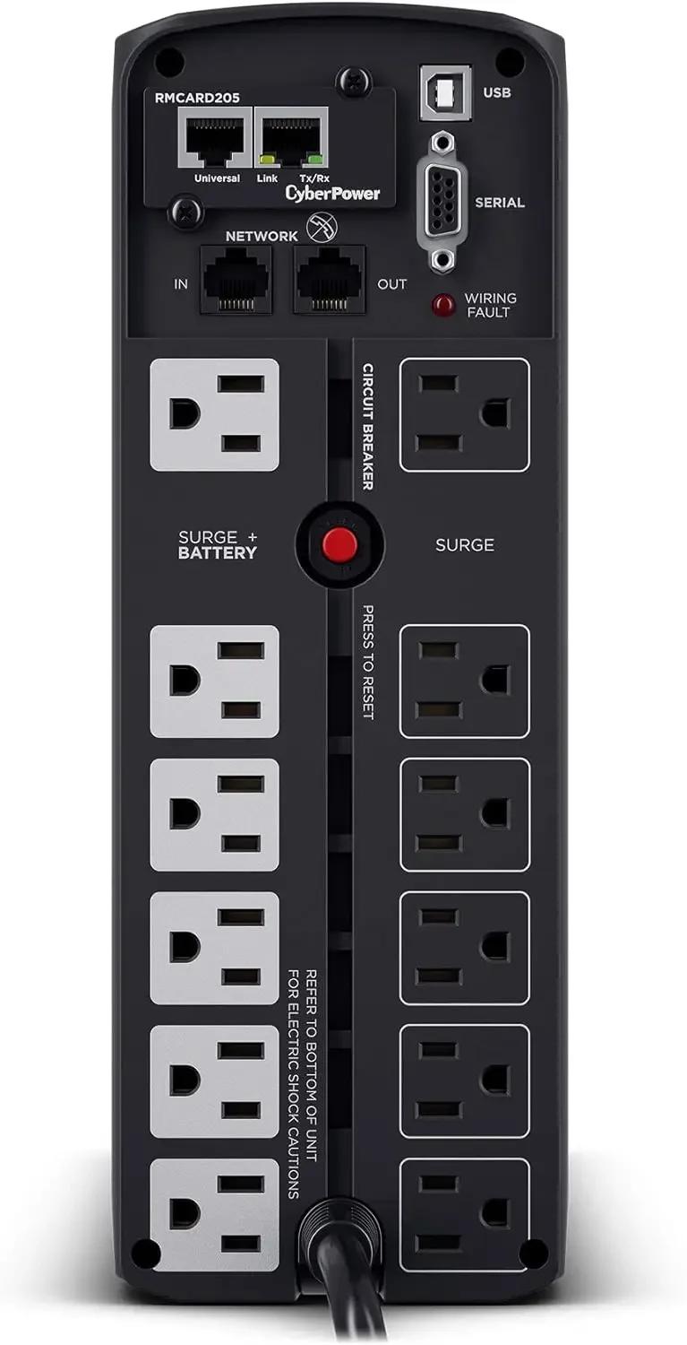 CPbloody-Système UPS à onde sinusoïdale, PFCLCD PDavid, VA sanglante, 1000W, 12 sorties, AVR, mini t
