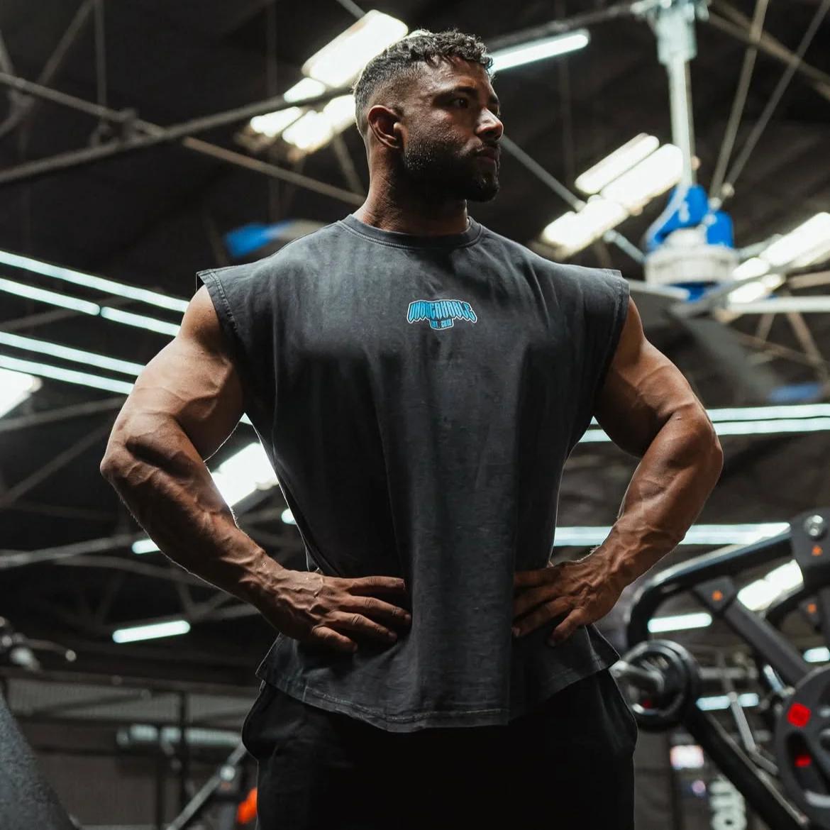 AGONGYM Muscle Guys marque musculation lavé hommes Singlet gymnases Stringer débardeur hommes Fitnes