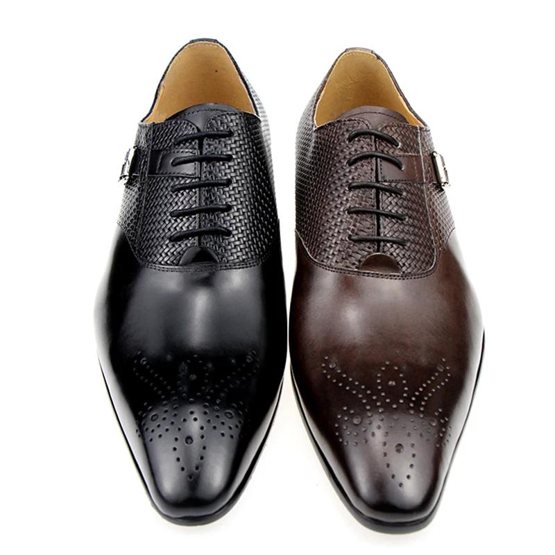 Chaussures formelles en cuir véritable pour hommes, mode Zapato Social, robe de mariée, mocassins im