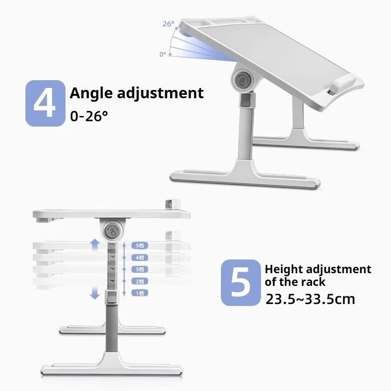 Eary Support de livre pliable pour bureau de lecture Support d'ordinateur portable réglable en haute