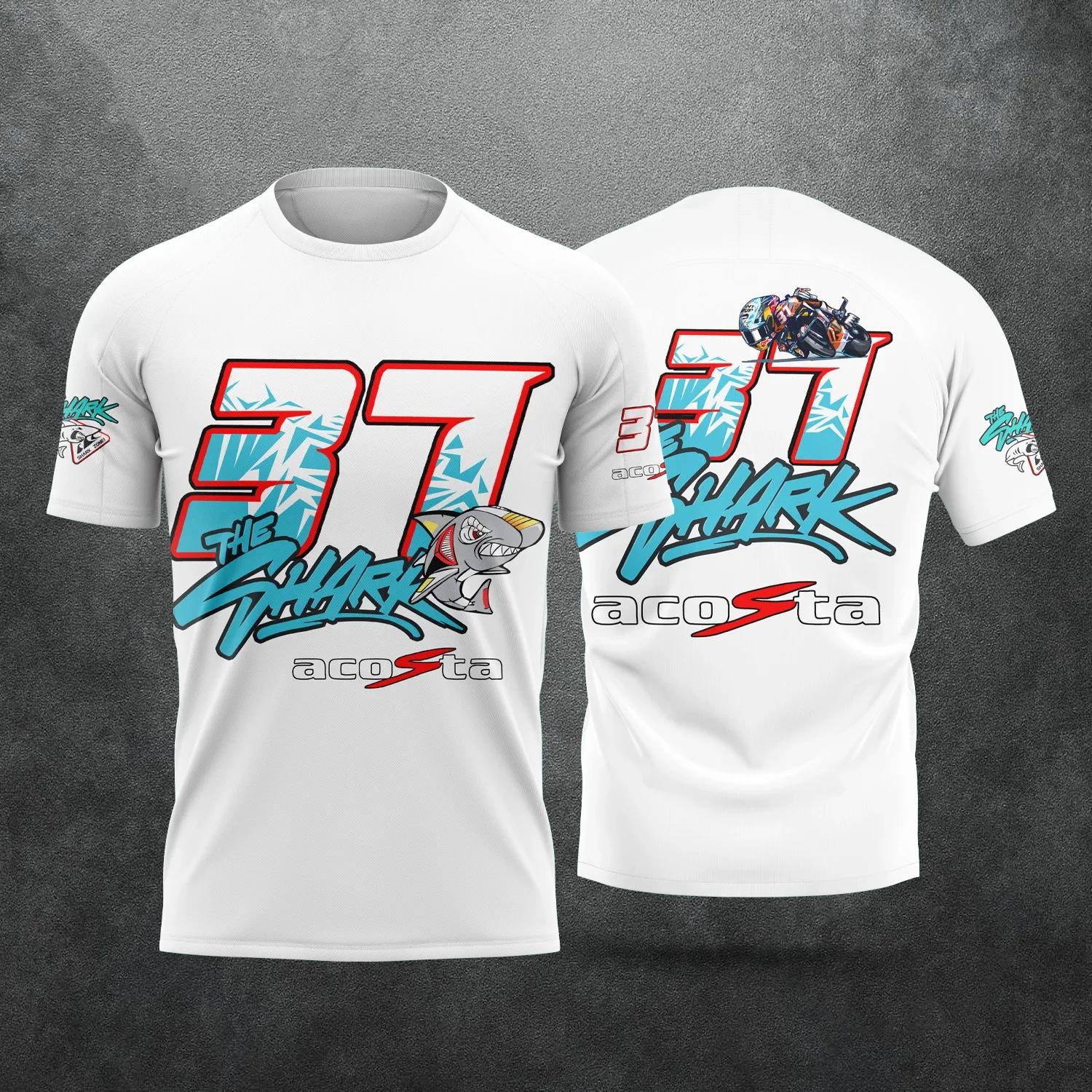 Nouveau T-shirt 2026 imprimé 3D motif Requin du pilote Pedro Acosta n°37, pour homme et femme, décon