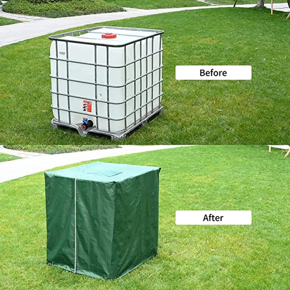 Bâche de couverture de réservoir d'eau IBC 1000L, bâche imperméable résistante aux UV avec fermeture