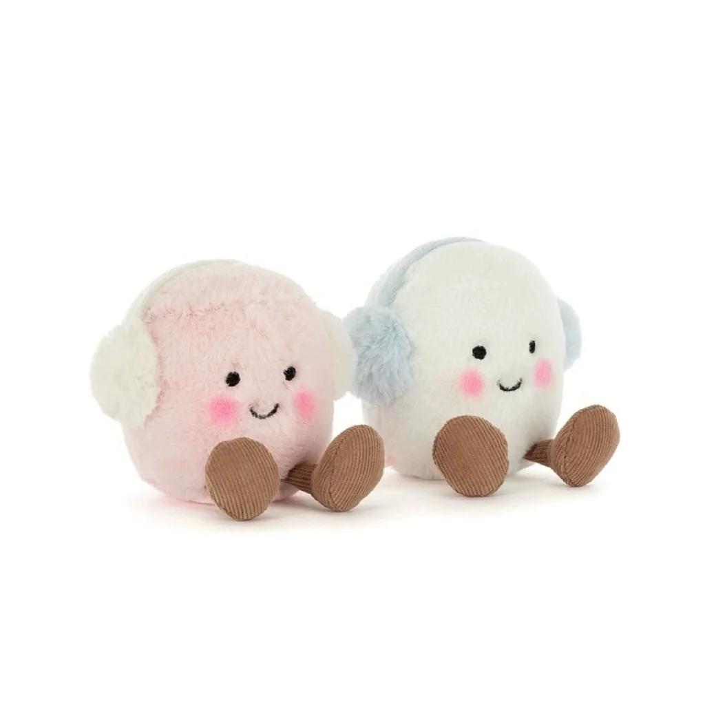 Nouveau porte-clés en peluche Hot JC édition limitée Printemps, bicolore, motifs guimauve, cerise, s