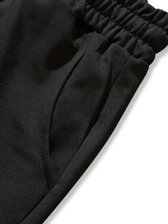 Ensemble décontracté confortable pour homme, t-shirt à col rond et short à taille élastique avec imp