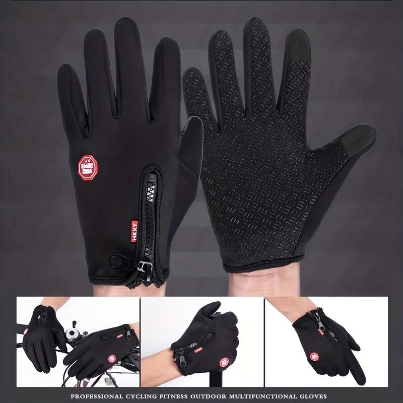 Gants d'hiver pour hommes et femmes, écran tactile, chauds, pour cyclisme en plein air, conduite, mo