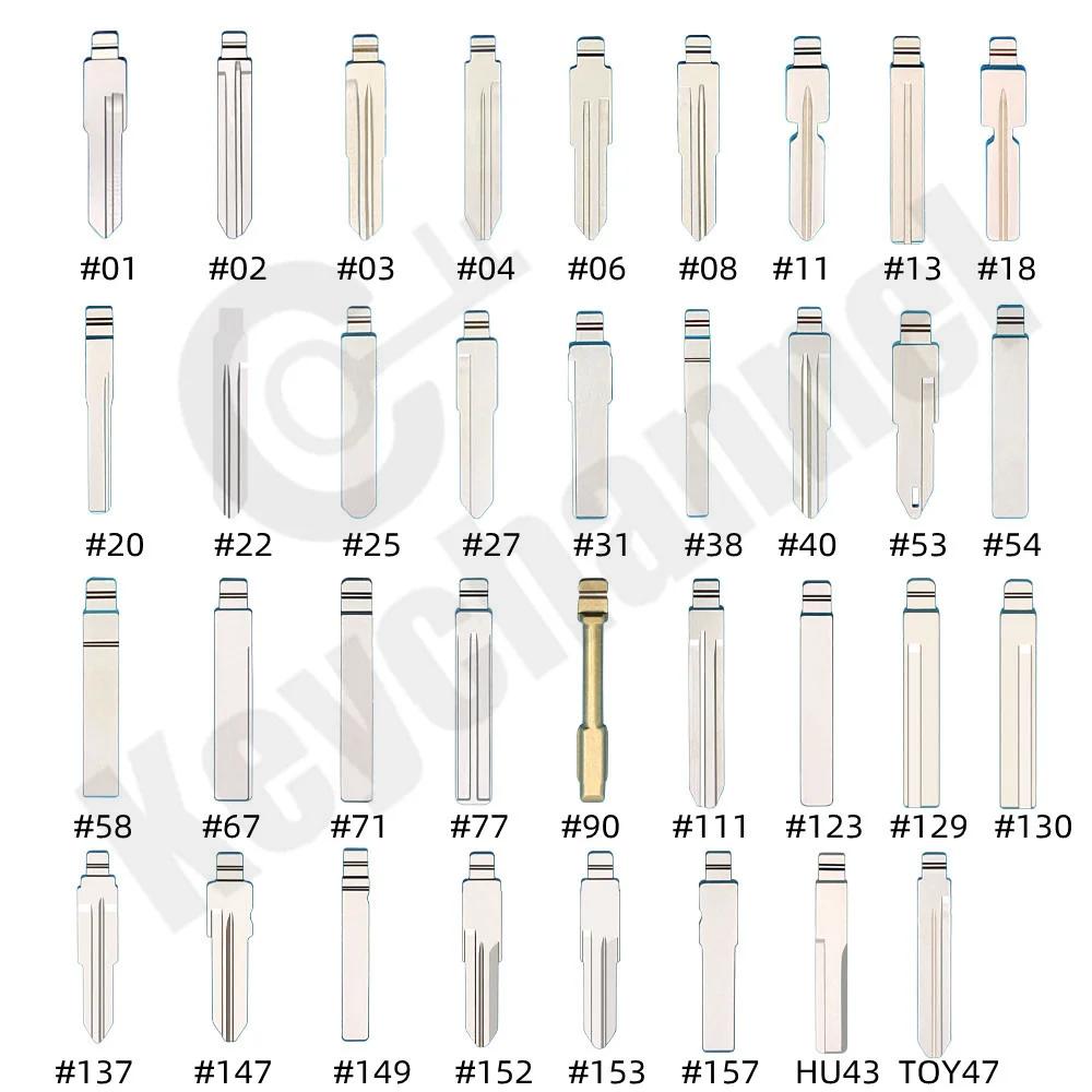 35 pièces clé de voiture vierge HU66 SIP22 Toy43 KD clé lame HU83 Xhorse clé rabattable pour KEYDIY 