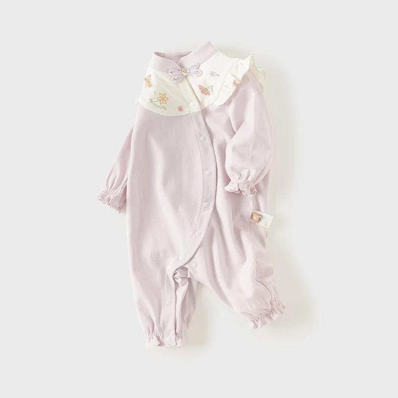 Dave Bella bébé combinaison nouveau-né Creeper 2025 nouveau automne fille barboteuse décontracté cot