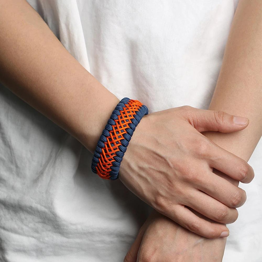Bracelet paracorde fait à la main à 7 cœurs pour hommes, survie en plein air, Camping, corde d'urgen