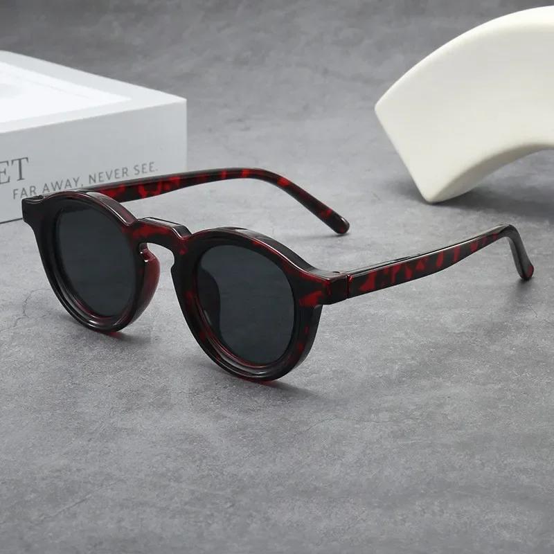 Lunettes de soleil rondes rétro à petite monture, personnalisées, haut de gamme, pour hommes et femm