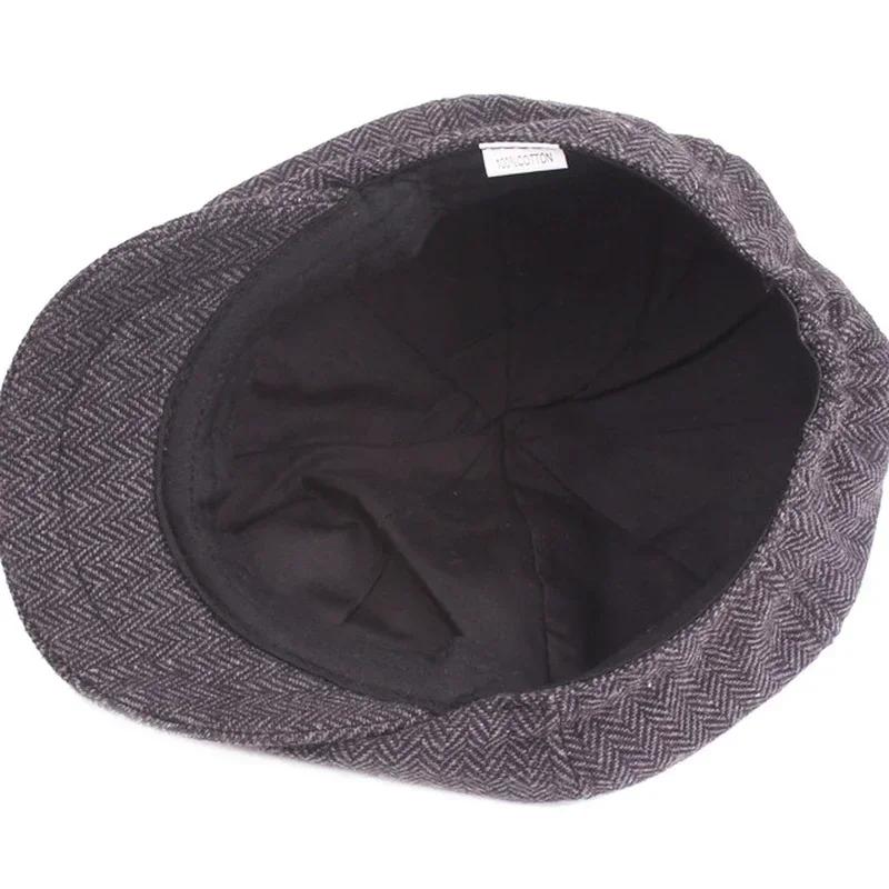Chapeau classique pour hommes casquettes Vintage rétro Tweed Peaky Blinders béret chapeau casquette 