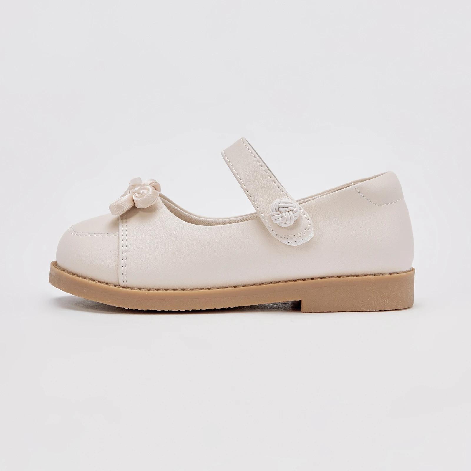 Dave Bella chaussures en cuir pour enfants automne fille confortable doux mignon blanc princesse cha