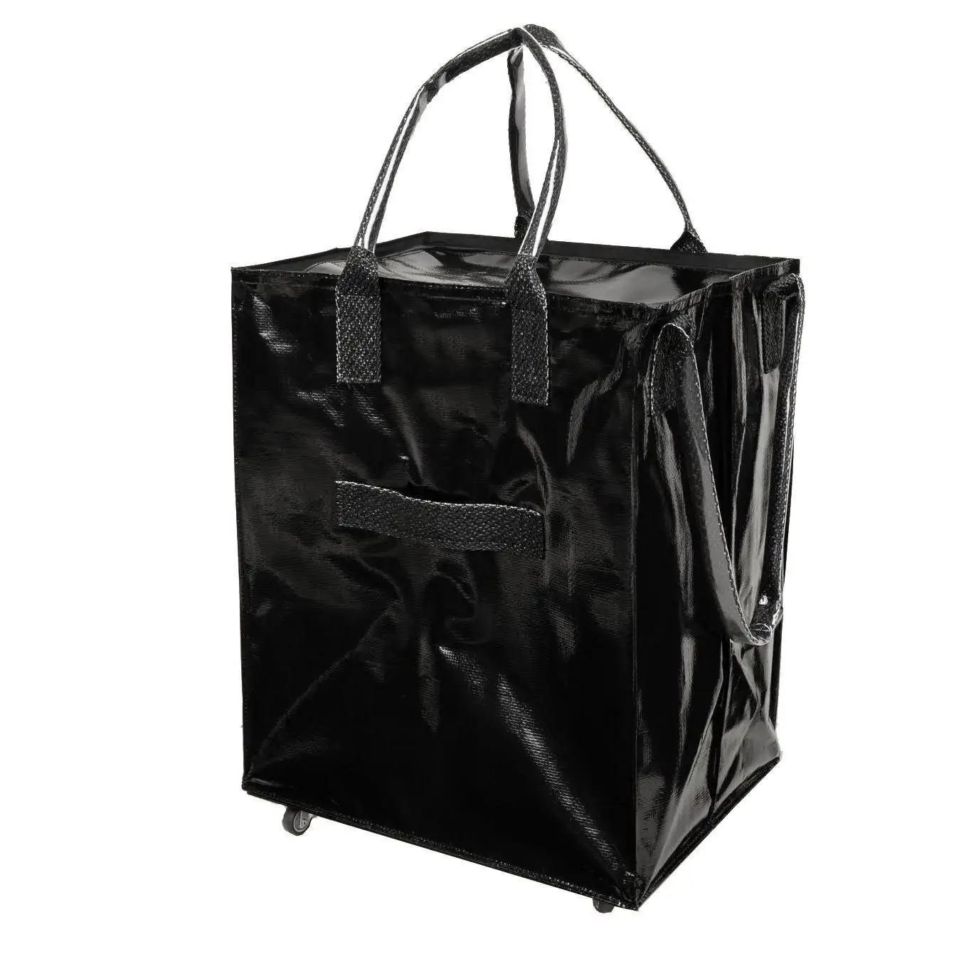 Chariot pliable avec roulettes, chariot utilitaire de grande capacité pour l'épicerie, les voyages e