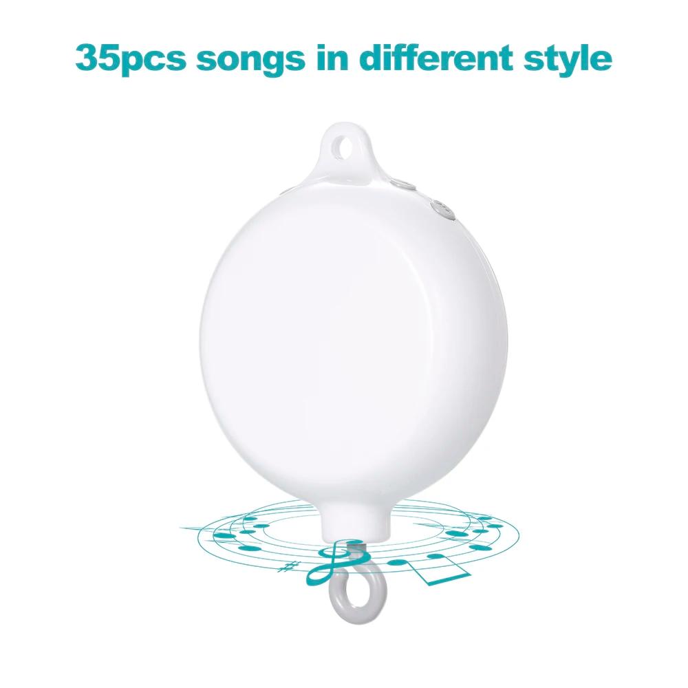Boîte à musique télécommandée pour enfants - 35 chansons USB et cloches de mouvement berceuse