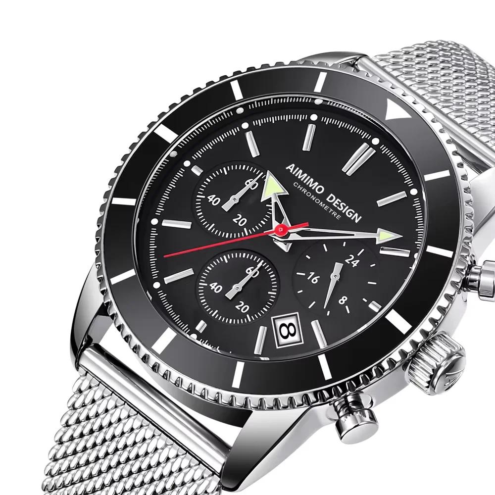 Montres pour hommes, analogiques, à quartz, chronographe, étanches, montres-bracelets pour hommes, m