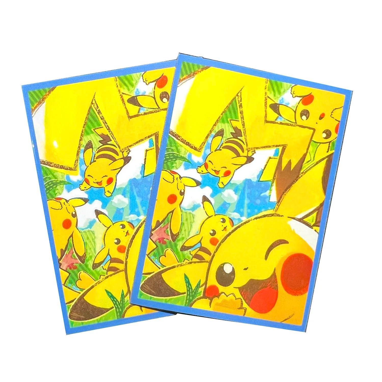 60 pièces 66x91mm Pikacu couverture pour TCG/PKM cartes à collectionner jeux de société mignon Anime