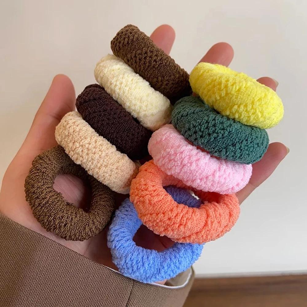 Chouchous pour cheveux épais, couleurs mélangées, doux, sans couture, pour femmes et filles, élastiq