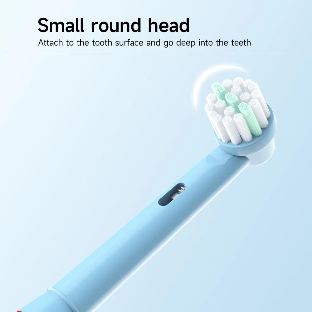 Tête de brosse à dents électrique de remplacement pour enfants, têtes de brosse adaptées aux étapes 