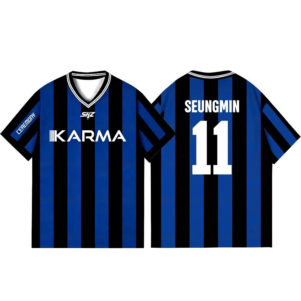 2025 KPOP rester KARMA Album Fans chemises de soutien FELIX BANGCHAN HYUNJIN Streetwear vêtements am