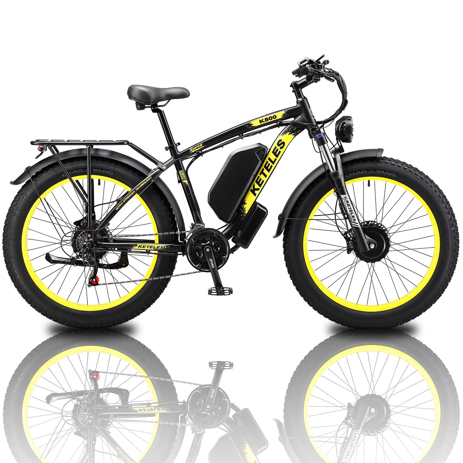 EllTELES-Vélo Électrique Hybride à Moteur K800 de 2000W pour Adulte, Bicyclette de Montagne de Neige