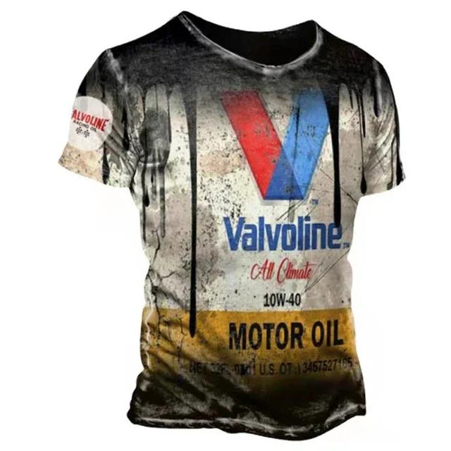 T-shirt d'été pour homme imprimé 3D, style américain, à manches courtes, séchage rapide, vintage, co