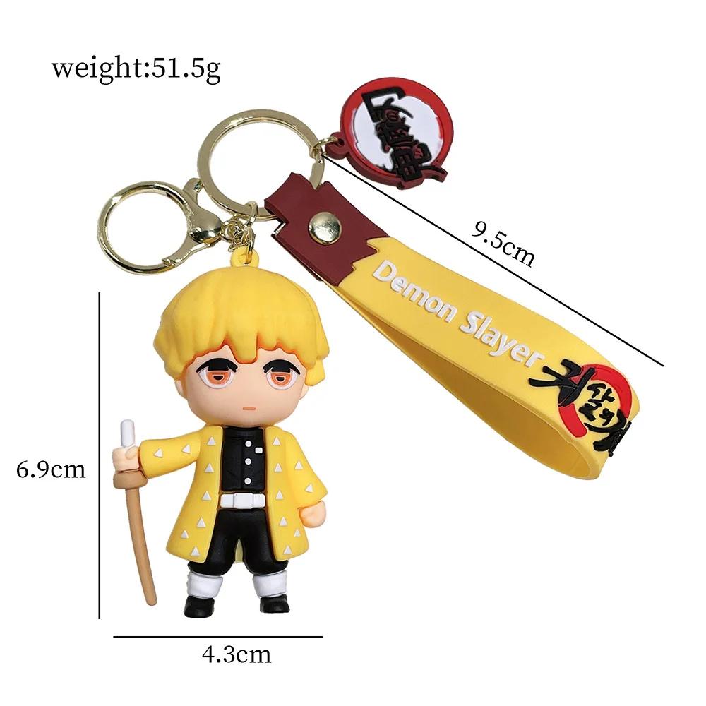 Porte-clés lame de fantôme Demon Slayer Kimetsu No Yaiba, pendentif de sac mignon, clé de voiture, c