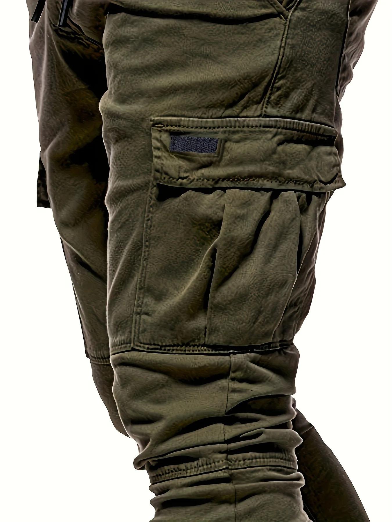 Pantalon de travail ample multi-poches avec cordon de serrage pour hommes, pantalon de travail pour 