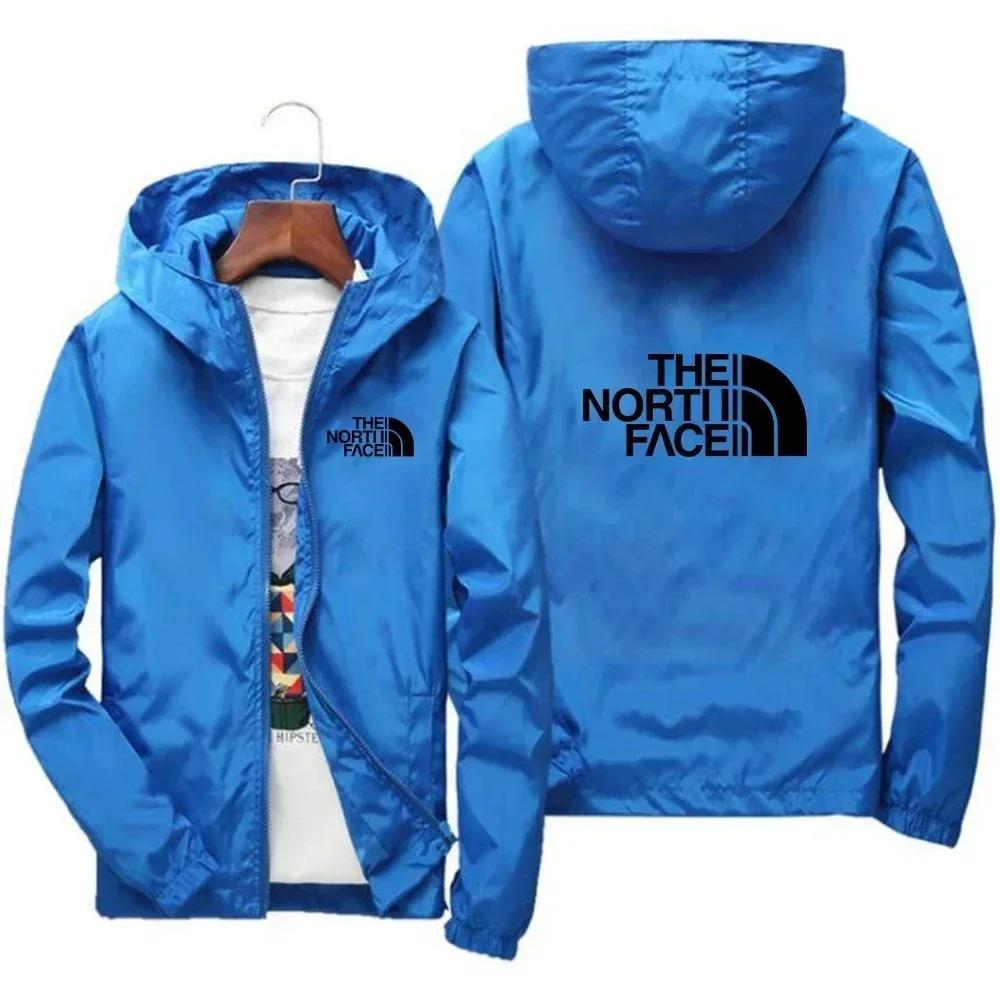 Veste à capuche coupe-vent avec fermeture éclair pour hommes, vêtements de sport de plein air décont