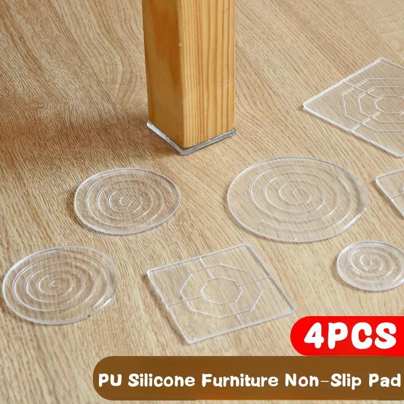 Coussinet antidérapant en Silicone, 4 pièces, tapis de pied de Table Anti-mobile, fixateur de pied d
