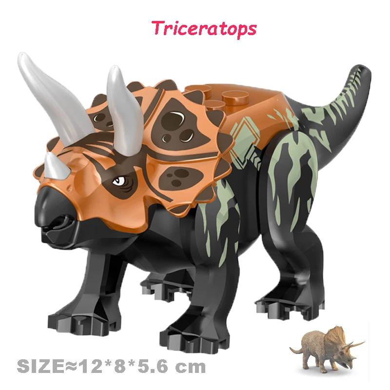 Cool dinosaures jurassiques monde Velociraptor Triceratops Indominus t-rex modèle assembler des bloc