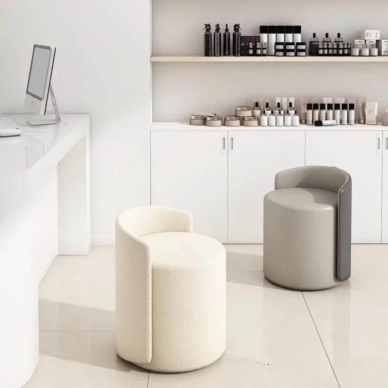 Tabouret de maquillage, tabouret de coiffeuse domestique, tabouret rond bas de salon moderne