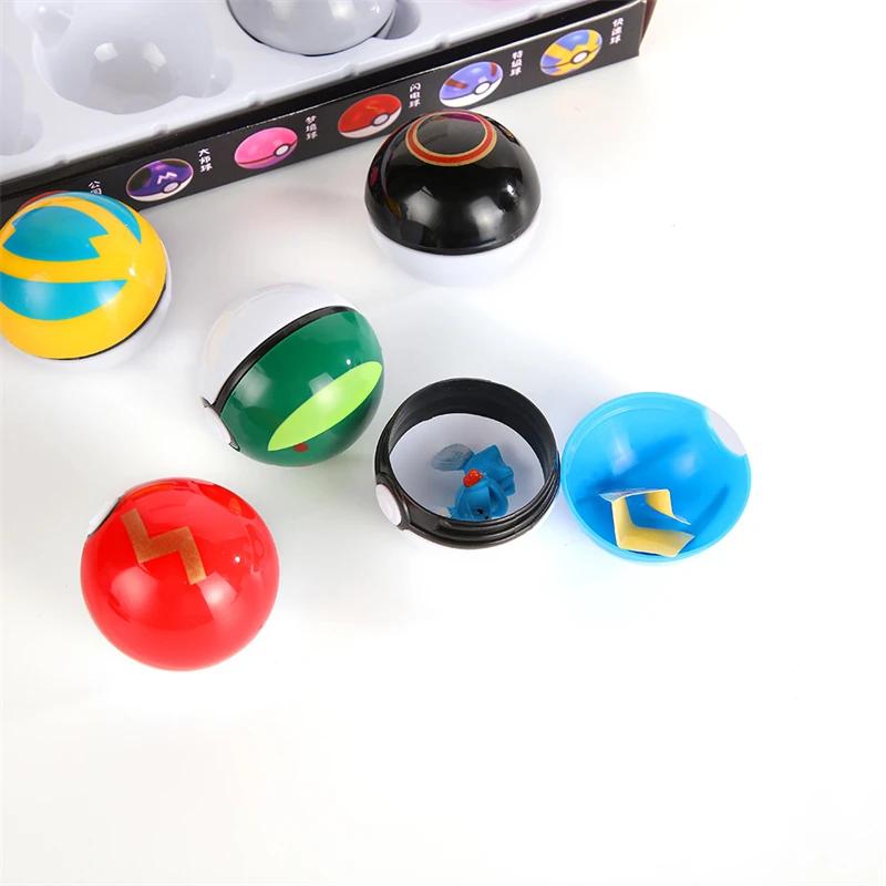 Pokemon Poke Ball Figure Jouets, Anime Pikachu, Pocket Monster, Pet Elf PVC Figurine, Action Collect