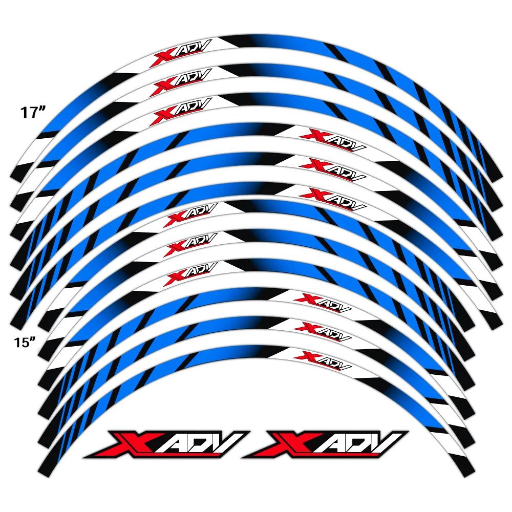 Autocollant réfléchissant pour roue de moto Xadv X-ADV 750 xadv750 x-aventure, 17 pouces, 15 pouces,