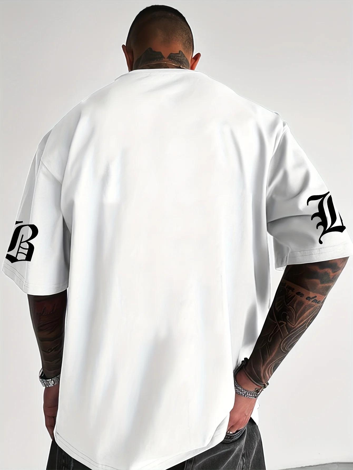 T-shirt pour hommes, décontracté, simple, à la mode, confortable, respirant et doux, avec lettres im