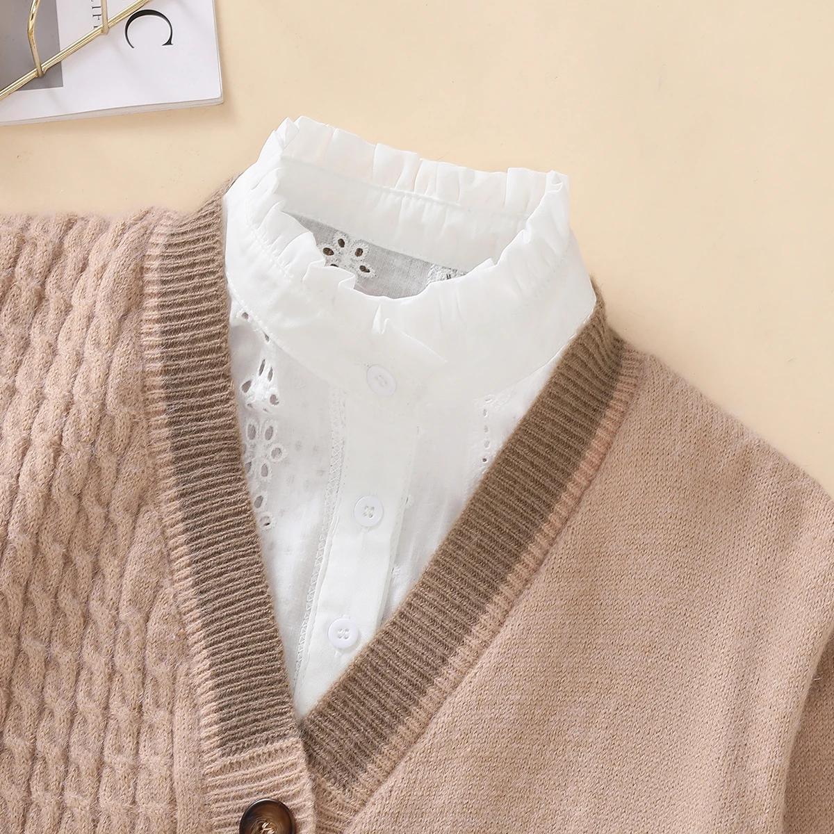 Faux col respirant ajouré pour femmes, col montant à la mode, professionnel décontracté polyvalent, 