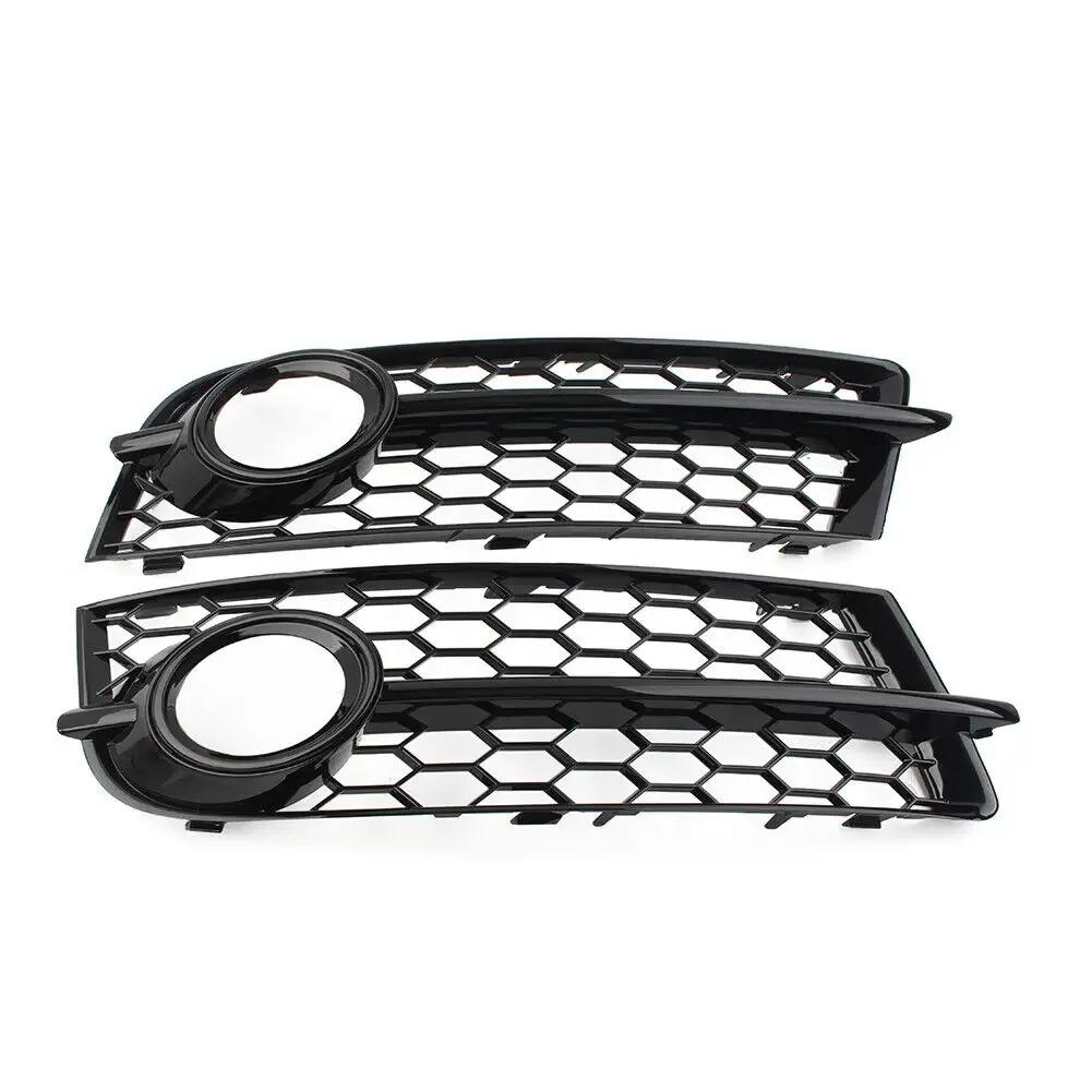 1 paire de calandre de phare antibrouillard de voiture noir brillant pour Audi TT 8J 2006 – 2014, co
