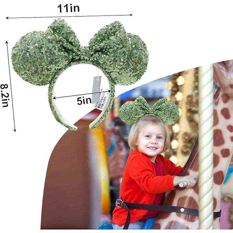 Mikcey souris oreille bandeaux arc paillettes bandeaux cheveux accessoires paillettes fête noël Hall
