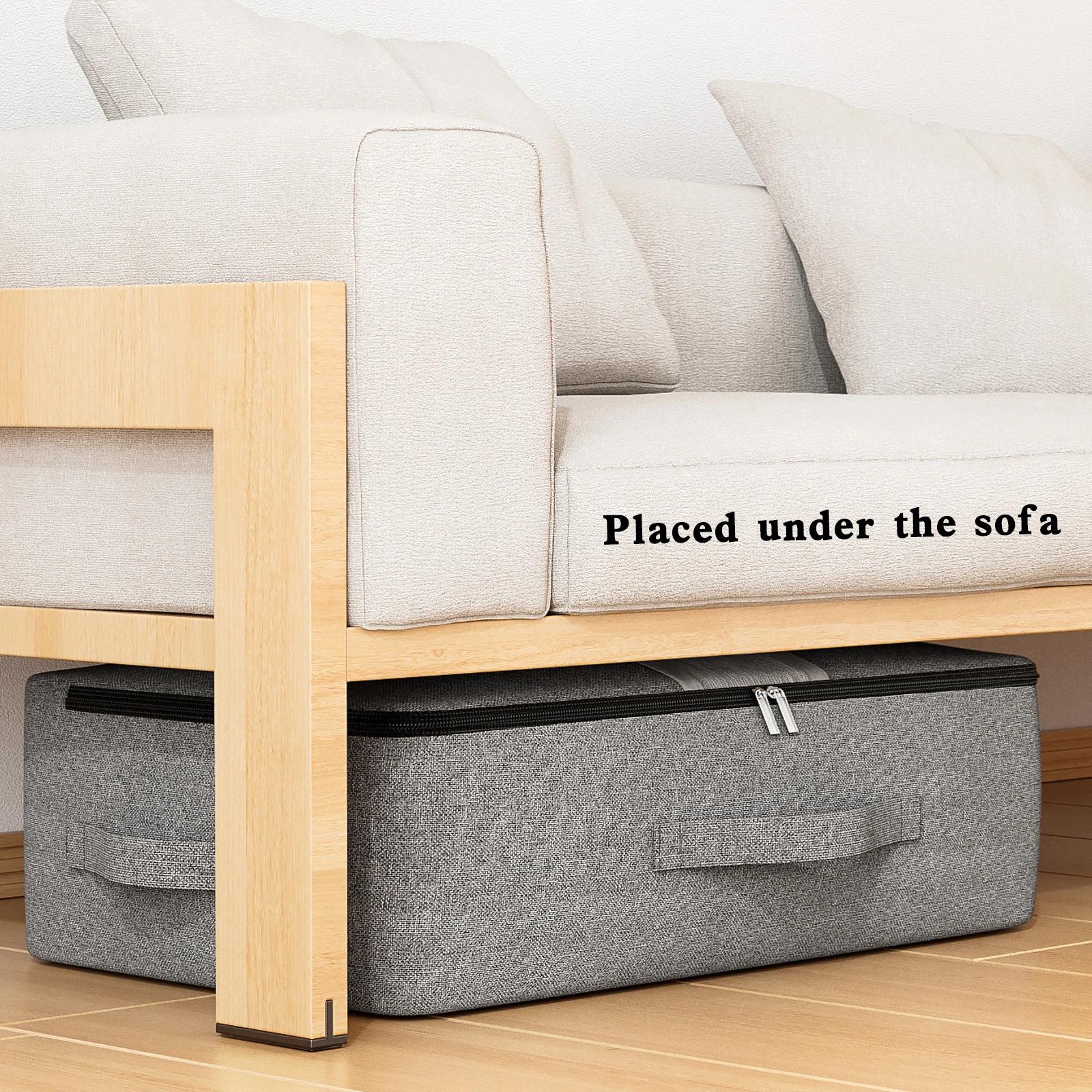 Grand sac de rangement pour fond de lit, 1 pièce, organisateur de vêtements, organisateur pliable à 