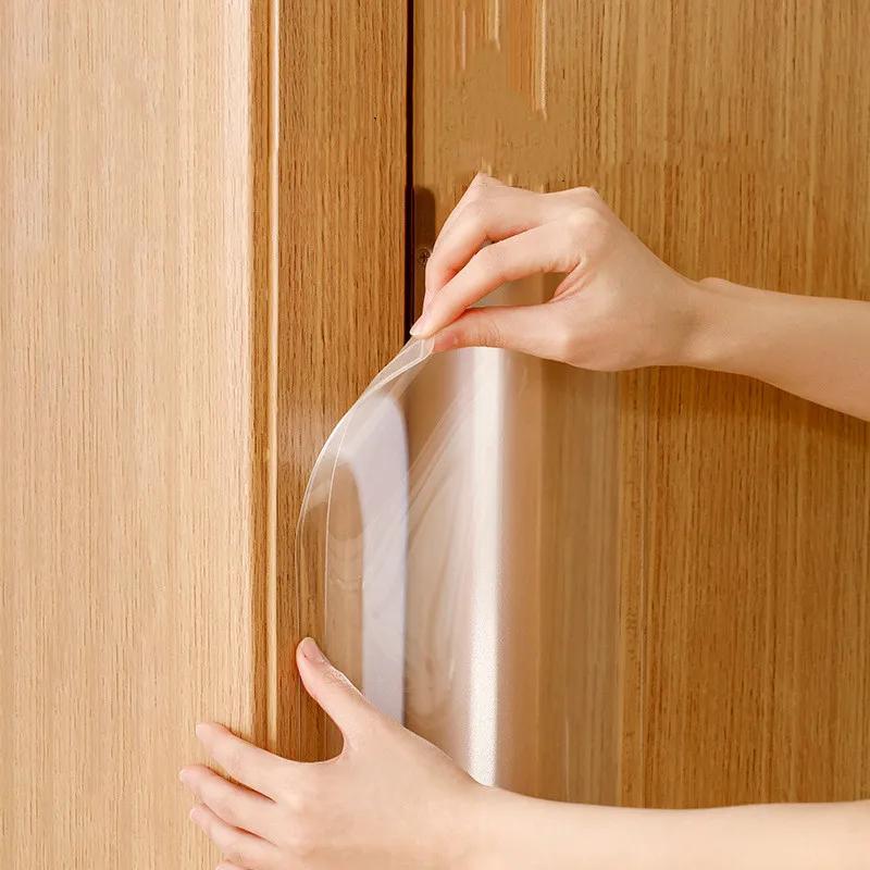Charnière de porte de sécurité transparente pour enfants, couverture de protection contre le pinceme