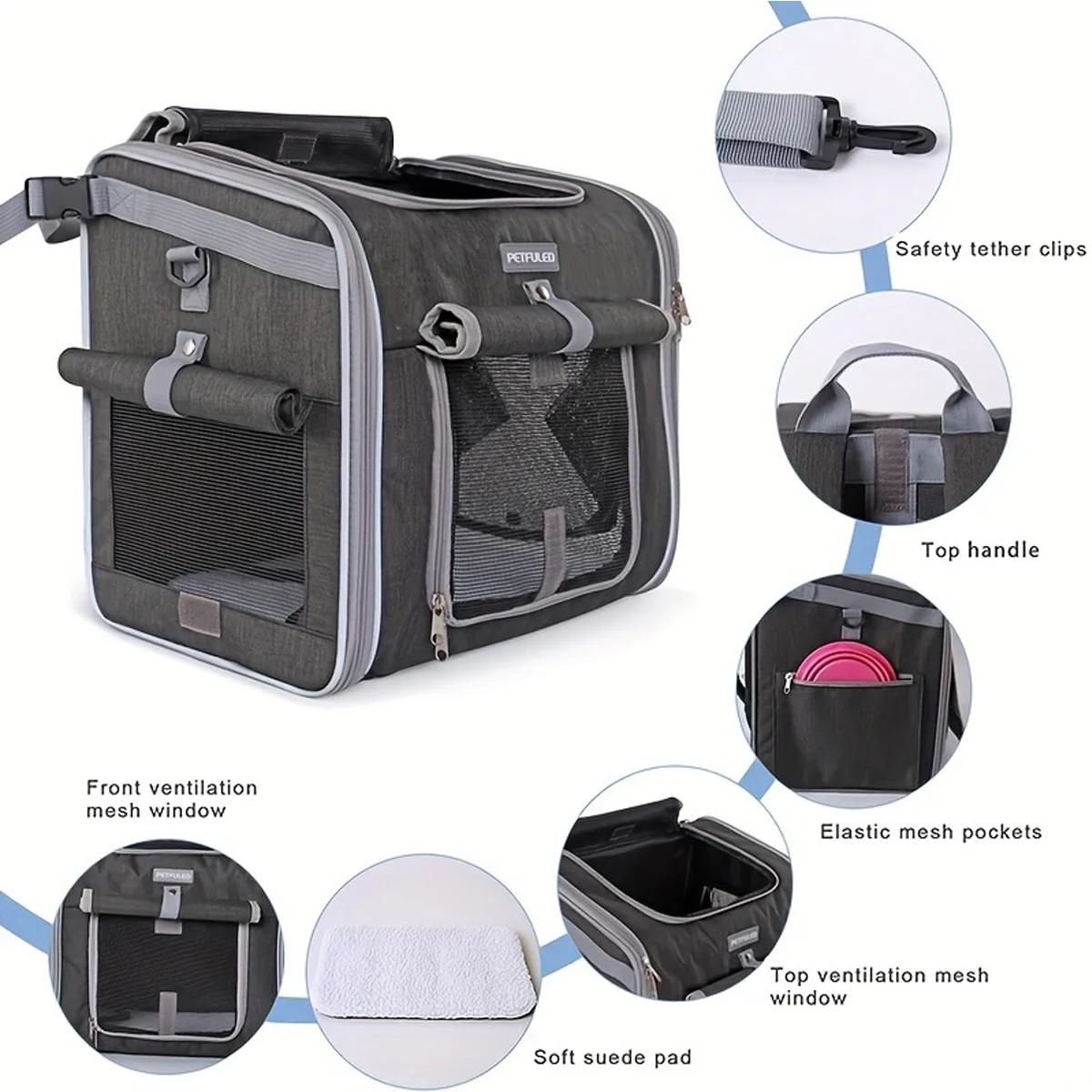 Mir de vélo pour chien ou chat, sac à dos extensible et souple pour animal de compagnie avec 4 porte